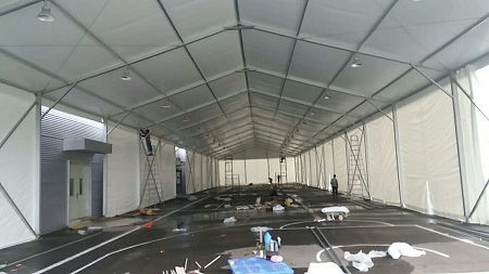 倉(cāng)儲(chǔ)篷房的存儲(chǔ) 廣瑞倉(cāng)儲(chǔ)篷房用于武漢生物工廠